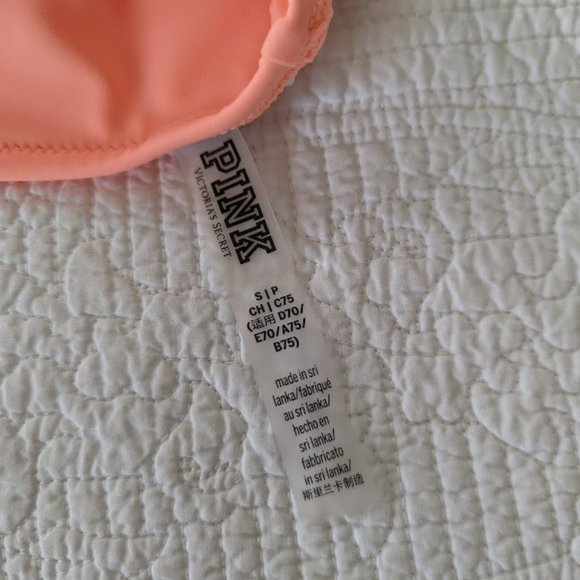 Victoria's Secret PINK Vibrant Orange Swimsuit Bikini Top - Size Small - Picture 5 of 6